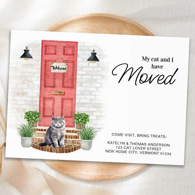 Anúncio Meu Gato e eu movemos a porta vermelha frontal se  (Criador carregado)