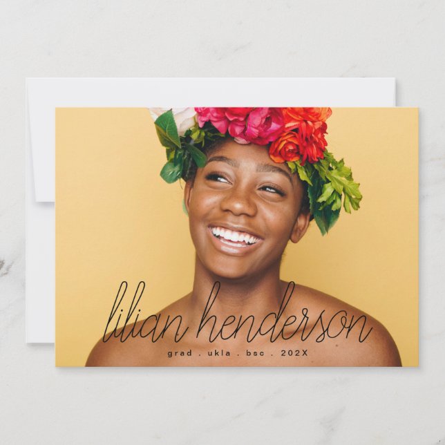 Anúncio Meu Nome Formando de Script Preto Duas Fotografias (Frente)