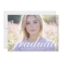 Minimal Elegant Script Photo Graduation