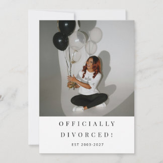 Anúncio Minimalist Divorce Announcement Photo Card