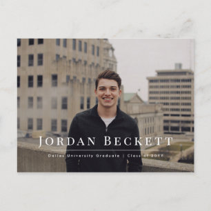 Anúncio minimalista da foto da graduação