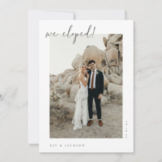 Anúncio Minimalista de Casamento Sem Convidados