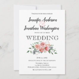 Anúncio Minimalista de Cor de Água Rosa Bouquet