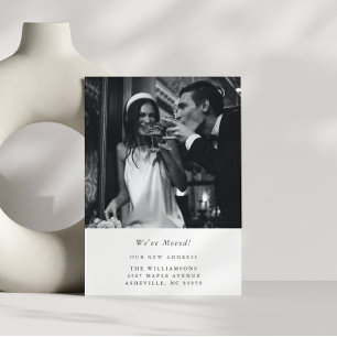 Anúncio Minimalista Moderno Foto Casamento Mudado Novo End