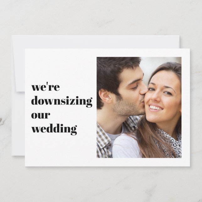 Anúncio Mínimo Moderno Foto Nós Estamos Reduzindo o Tamanh (Frente)