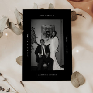 Anúncio Mínimo "Recém-Casados" Casamento com 2 Fotos