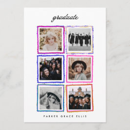 Anúncio Modern 6 Photo Collage Frames Graduate High School