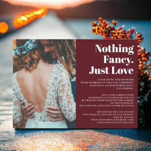 Anúncio Modern Burgundy adorou a foto de casamento do elop