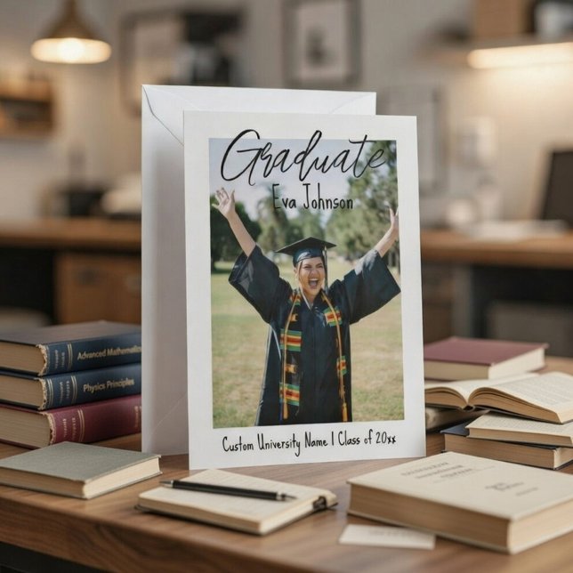 Anúncio Modern Class of 2026 Graduation Announcement (Criador carregado)