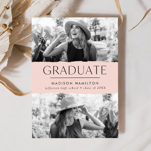 Anúncio Modern Edge Blush 2 Photo Graduation
