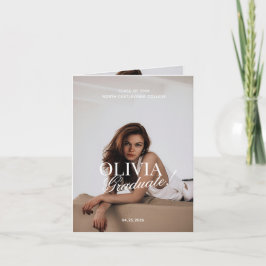 Anúncio Modern Elegant Photo Typography Script Grad Folded