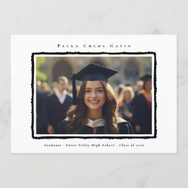 Anúncio Modern Photo Black Frame Graduation High School