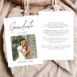 Anúncio Modern Photo High School Graduation Announcement<br><div class="desc">Celebrate this unforgettable milestone with a Modern Photo High School Graduation Announcement designed to showcase your graduate’s proud achievement. Featuring a clean minimalist layout and stylish modern typography, this announcement highlights a favorite senior photo while sharing graduation details with family and friends. Perfect for announcing a high school graduation, senior...</div>