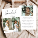 Anúncio Modern Photo High School Graduation Announcement<br><div class="desc">Celebrate this unforgettable milestone with a Modern Photo High School Graduation Announcement designed to showcase your graduate’s proud achievement. Featuring a clean minimalist layout and stylish modern typography, this announcement highlights a favorite senior photo while sharing graduation details with family and friends. Perfect for announcing a high school graduation, senior...</div>