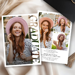 Anúncio Modern Simple Graduate 3 Photo Collage Graduation