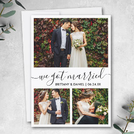 Anúncio Modern Trendy Script 3 Foto Que Casamos