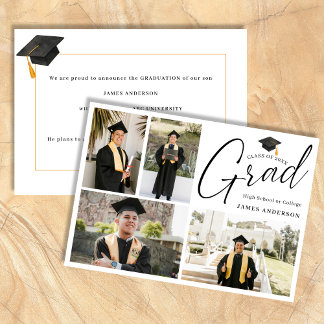 Anúncio Modern Trendy Script 4 Photo collage Graduation