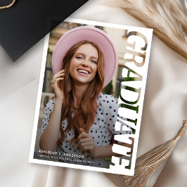 Anúncio Modern Typography Graduate Photo Graduation