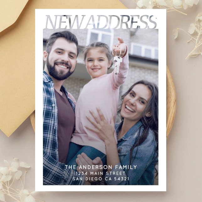 Anúncio Modern Typography New Address Photo (Criador carregado)