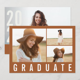 Anúncio Moderna e simples 3 fotografias de graduação sim