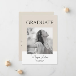 Anúncio Modernista Minimalista Branco e Marrom FOTO Gradua