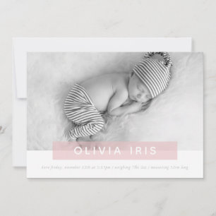 Anúncio MODERNO BABY FOTO - camada simples de painel rosa-