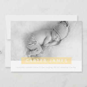 Anúncio MODERNO BABY FOTO simples, uma camada amarela