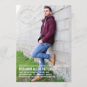 Anúncio moderno da festa de formatura da foto do