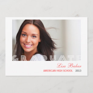 Anúncio moderno da graduação da transparência