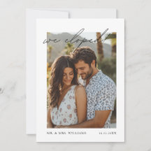 Anúncio Moderno de Casamento às Escuras | "Nós Fug