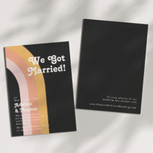 Anúncio Moderno de Casamento Secreto com Estilo Re