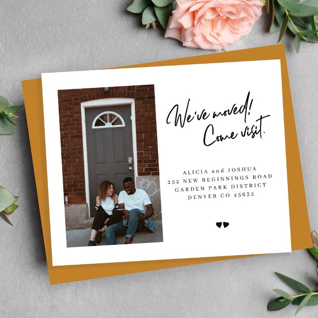 Anúncio moderno de mudança com fotos de orçamento (Criador carregado)