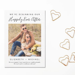 Anúncio Moderno estamos anunciando o Noivado de fotos