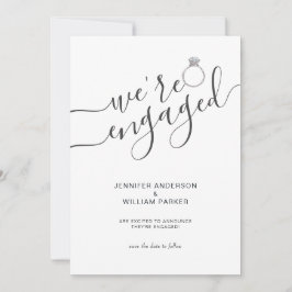 Anúncio Moderno Estamos envolvidos com Noivado de fotos de