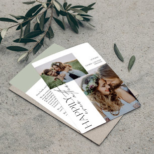 Anúncio Moderno Felizmente Após Casamento Fotográfico