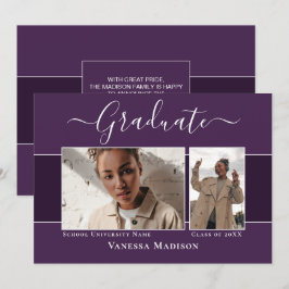 Anúncio Moderno | Graduação de Fotografias Roxo 2 Elegante