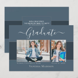 Anúncio Moderno | Graduação de Fotos Elegante Azul 2
