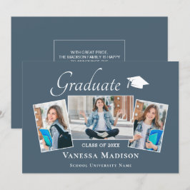 Anúncio Moderno | Graduação de Fotos Elegante Azul 3