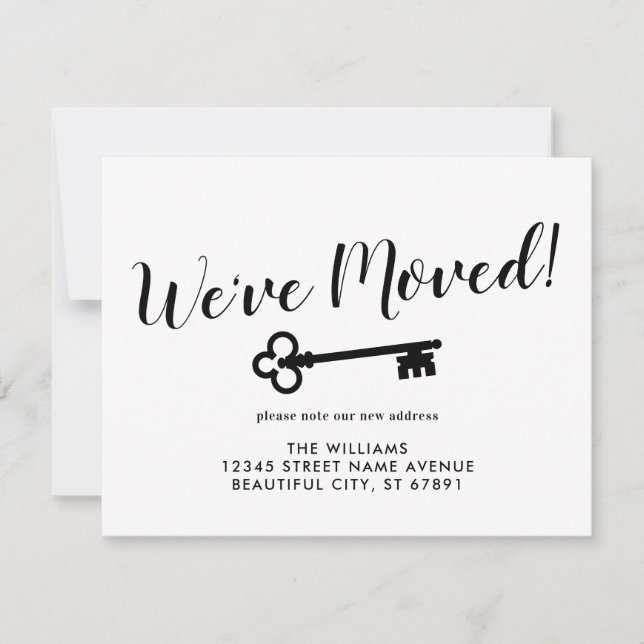 Anúncio Moderno Mudamos Chave Nova Morada (Frente)