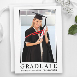 Anúncio Moldura de Foto Minimalista Moderna para Formatura