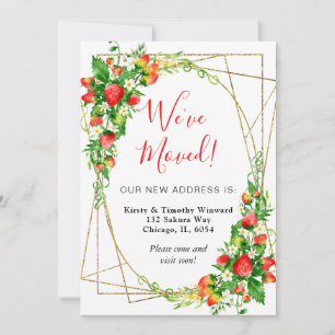 Anúncio Moldura de Morangos Florais por Aquarelas que Move