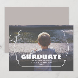 Anúncio Moldura Geométrica para Foto de Graduação Infantil