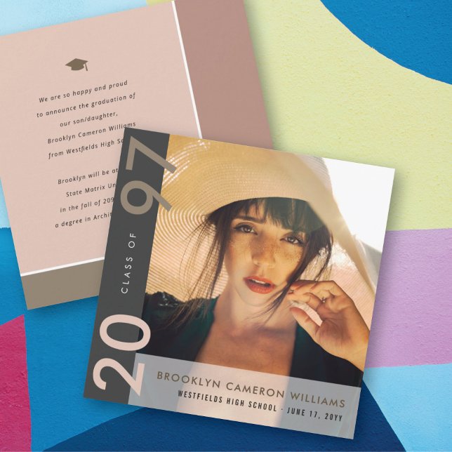 Anúncio Mondrian Color Blocks Formando Graduação de Fotos  (Criador carregado)