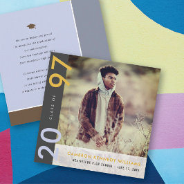 Anúncio Mondrian Color Blocks Formando Graduação de Fotos 