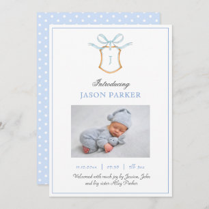 Anúncio Monograma de Cuta com crista e arco