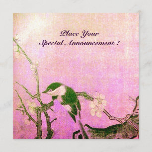 Anúncio MONOGRAMA DE PASSARINHO DE PRIMAVERA Rosa Fuchsia 