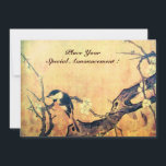 Anúncio MONOGRAMA DE PÁSSARO DE PRIMAVERA, Dourado Amarelo<br><div class="desc">Desenho floral elegante,  caprichoso e colorido com um adorável pássaro de primavera nos galhos de uma árvore florida,  floresce,  flores em marrom,  preto,  amarelo dourado,  cores brancas criadas com reelaboração digital de uma miniatura oriental antiga.</div>