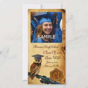 ANÚNCIO MONOGRAMA DE SEAL DE CERA ARMAZENADA DE GRADUAÇÃO 