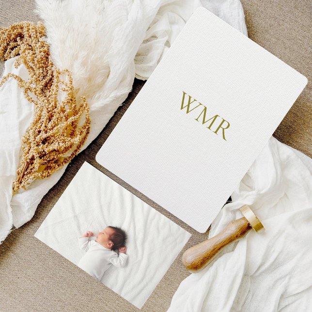 Anúncio Monograma Sexo Nascimento Neutro (Criador carregado)