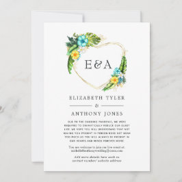 Anúncio Monograma Tropical Summer Beach Reduzida Lista de 